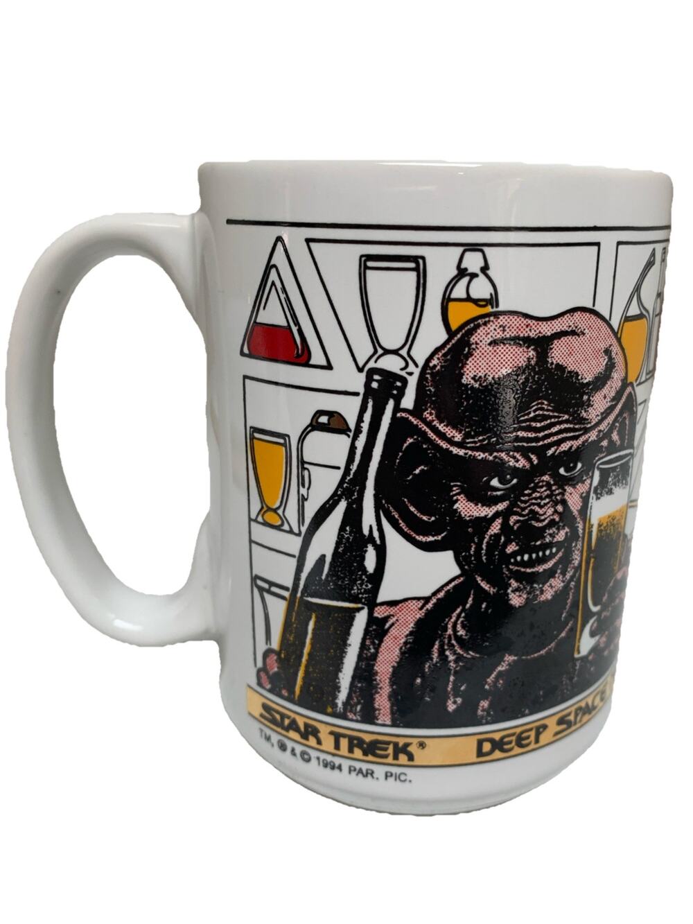 RARE vtg 1994 Star Trek Deep Space Nine Quark’s Bar Coffee Tea Mug Collectible